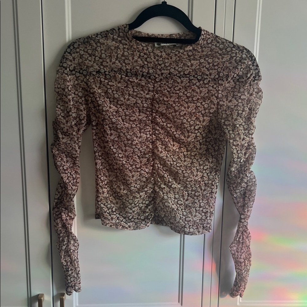Abercrombie & Fitch sheer ruched front top